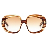 Tom Ford - Icon Round Sunglasses - Butterfly Sunglasses - Havana Brown - Sunglasses - Tom Ford Eyewear