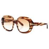 Tom Ford - Icon Round Sunglasses - Butterfly Sunglasses - Havana Brown - Sunglasses - Tom Ford Eyewear