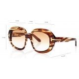 Tom Ford - Icon Round Sunglasses - Butterfly Sunglasses - Havana Brown - Sunglasses - Tom Ford Eyewear