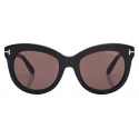 Tom Ford - Odette Sunglasses - Oversized Butterfly Sunglasses - Black Brown - Sunglasses - Tom Ford Eyewear
