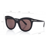 Tom Ford - Odette Sunglasses - Oversized Butterfly Sunglasses - Black Brown - Sunglasses - Tom Ford Eyewear