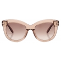 Tom Ford - Odette Sunglasses - Oversized Butterfly Sunglasses - Champagne - Sunglasses - Tom Ford Eyewear