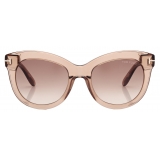 Tom Ford - Odette Sunglasses - Oversized Butterfly Sunglasses - Champagne - Sunglasses - Tom Ford Eyewear