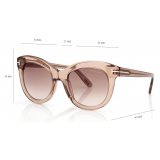 Tom Ford - Odette Sunglasses - Oversized Butterfly Sunglasses - Champagne - Sunglasses - Tom Ford Eyewear