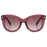 Tom Ford - Odette Sunglasses - Butterfly Sunglasses - Shiny Bordeaux - Sunglasses - Tom Ford Eyewear