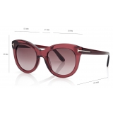 Tom Ford - Odette Sunglasses - Butterfly Sunglasses - Shiny Bordeaux - Sunglasses - Tom Ford Eyewear