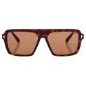 Tom Ford - Vincent Sunglasses - Pilot Sunglasses - Dark Havana - Sunglasses - Tom Ford Eyewear