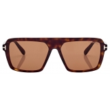 Tom Ford - Vincent Sunglasses - Pilot Sunglasses - Dark Havana - Sunglasses - Tom Ford Eyewear