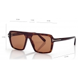 Tom Ford - Vincent Sunglasses - Pilot Sunglasses - Dark Havana - Sunglasses - Tom Ford Eyewear