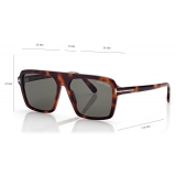 Tom Ford - Vincent Sunglasses - Pilot Sunglasses - Blonde Havana - Sunglasses - Tom Ford Eyewear