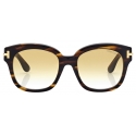 Tom Ford - Icon Oversized Square Sunglasses - Sunglasses - Havana Yellow - Sunglasses - Tom Ford Eyewear