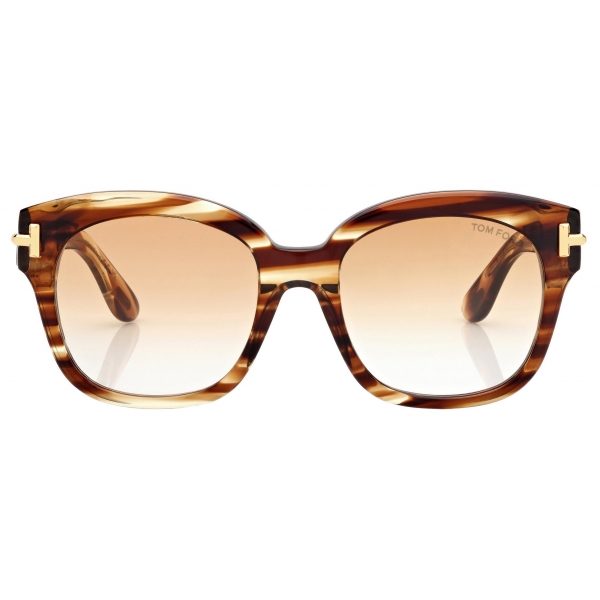 Tom Ford - Icon Oversized Square Sunglasses - Sunglasses - Havana Yellow - Sunglasses - Tom Ford Eyewear