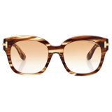Tom Ford - Icon Oversized Square Sunglasses - Sunglasses - Havana Yellow - Sunglasses - Tom Ford Eyewear