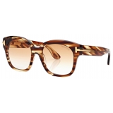 Tom Ford - Icon Oversized Square Sunglasses - Sunglasses - Havana Yellow - Sunglasses - Tom Ford Eyewear
