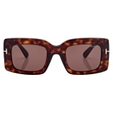 Tom Ford - Brigitta Sunglasses - Rectangular Sunglasses - Dark Havana - Sunglasses - Tom Ford Eyewear