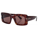 Tom Ford - Brigitta Sunglasses - Rectangular Sunglasses - Dark Havana - Sunglasses - Tom Ford Eyewear
