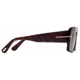 Tom Ford - Brigitta Sunglasses - Rectangular Sunglasses - Dark Havana - Sunglasses - Tom Ford Eyewear