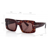 Tom Ford - Brigitta Sunglasses - Rectangular Sunglasses - Dark Havana - Sunglasses - Tom Ford Eyewear