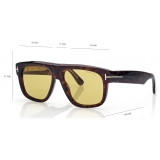 Tom Ford - Icon Geometric Sunglasses - Geometric Sunglasses - Dark Havana - Sunglasses - Tom Ford Eyewear