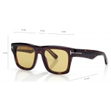 Tom Ford - Occhiali da Sole Icon Square - Occhiali da Sole Squadrati - Havana Scuro - Occhiali da Sole - Tom Ford Eyewear