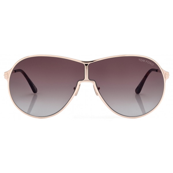 Tom Ford - Gaia Sunglasses - Pilot Sunglasses - Rose Gold - Sunglasses - Tom Ford Eyewear