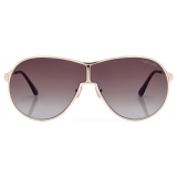 Tom Ford - Gaia Sunglasses - Pilot Sunglasses - Rose Gold - Sunglasses - Tom Ford Eyewear