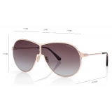 Tom Ford - Gaia Sunglasses - Pilot Sunglasses - Rose Gold - Sunglasses - Tom Ford Eyewear