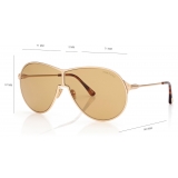 Tom Ford - Gaia Sunglasses - Pilot Sunglasses - Brown - Sunglasses - Tom Ford Eyewear