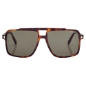 Tom Ford - Kemp Sunglasses - Navigator Sunglasses - Blonde Havana - Sunglasses - Tom Ford Eyewear