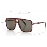 Tom Ford - Kemp Sunglasses - Navigator Sunglasses - Blonde Havana - Sunglasses - Tom Ford Eyewear