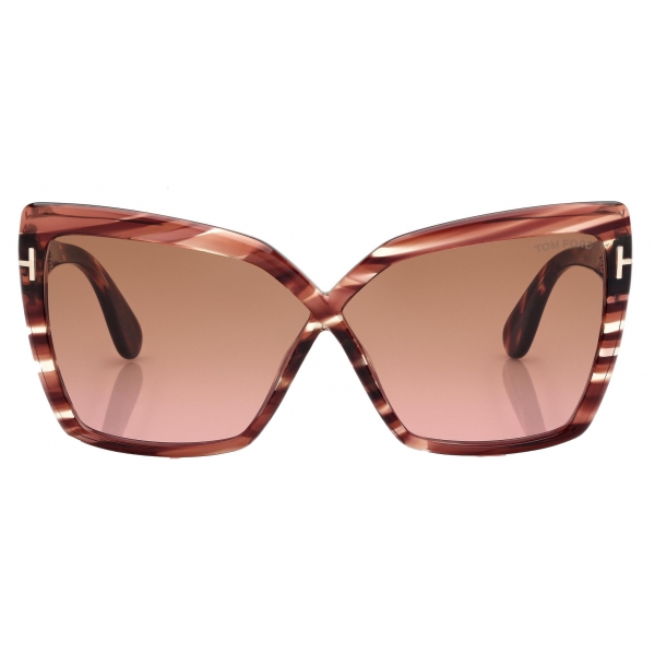 Tom Ford - Fiore Sunglasses - Butterfly Sunglasses - Red Havana Brown - Sunglasses - Tom Ford Eyewear