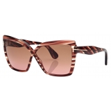 Tom Ford - Fiore Sunglasses - Butterfly Sunglasses - Red Havana Brown - Sunglasses - Tom Ford Eyewear