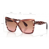Tom Ford - Fiore Sunglasses - Butterfly Sunglasses - Red Havana Brown - Sunglasses - Tom Ford Eyewear