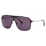 Tom Ford - Occhiali da Sole Zappa - Occhiali da Sole Pilota - Nero - Occhiali da Sole - Tom Ford Eyewear