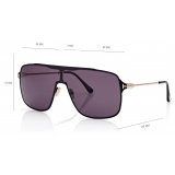 Tom Ford - Occhiali da Sole Zappa - Occhiali da Sole Pilota - Nero - Occhiali da Sole - Tom Ford Eyewear