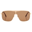 Tom Ford - Occhiali da Sole Zappa - Occhiali da Sole Pilota - Marrone - Occhiali da Sole - Tom Ford Eyewear