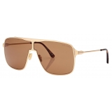 Tom Ford - Occhiali da Sole Zappa - Occhiali da Sole Pilota - Marrone - Occhiali da Sole - Tom Ford Eyewear