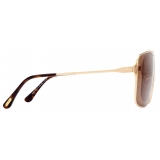Tom Ford - Occhiali da Sole Zappa - Occhiali da Sole Pilota - Marrone - Occhiali da Sole - Tom Ford Eyewear