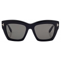 Tom Ford - Occhiali da Sole Luna Polarizzati - Occhiali da Sole a Farfalla - Nero - Occhiali da Sole - Tom Ford Eyewear