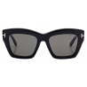 Tom Ford - Occhiali da Sole Luna Polarizzati - Occhiali da Sole a Farfalla - Nero - Occhiali da Sole - Tom Ford Eyewear