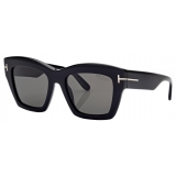 Tom Ford - Occhiali da Sole Luna Polarizzati - Occhiali da Sole a Farfalla - Nero - Occhiali da Sole - Tom Ford Eyewear