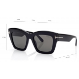 Tom Ford - Occhiali da Sole Luna Polarizzati - Occhiali da Sole a Farfalla - Nero - Occhiali da Sole - Tom Ford Eyewear