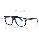 Tom Ford - Occhiali da Vista Blue Block Pilota - Nero - Occhiali da Vista - Tom Ford Eyewear