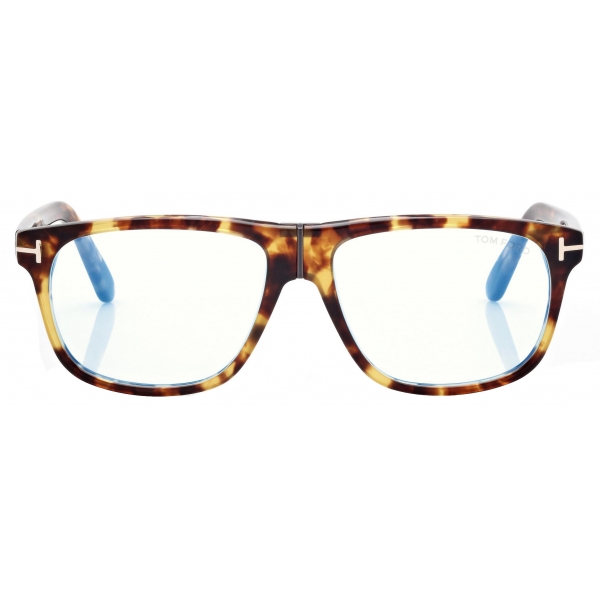 Tom Ford - Blue Block Pilot Optical Glasses - Light Havana - Optical Glasses - Tom Ford Eyewear