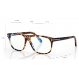 Tom Ford - Occhiali da Vista Blue Block Pilota - Havana Chiaro - Occhiali da Vista - Tom Ford Eyewear
