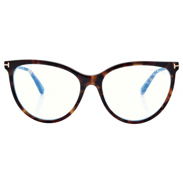 Tom Ford - Blue Block Cat Eye Optical Glasses - Dark Havana - Optical Glasses - Tom Ford Eyewear
