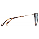 Tom Ford - Occhiali da Vista Blue Block Cat Eye - Havana Scuro - Occhiali da Vista - Tom Ford Eyewear