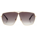 Tom Ford - Occhiali da Sole Stella - Occhiali da Sole Geometrico - Oro Profondo Fumo - Occhiali da Sole - Tom Ford Eyewear