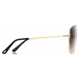 Tom Ford - Stella Sunglasses - Geometric Sunglasses - Deep Gold Smoke - Sunglasses - Tom Ford Eyewear