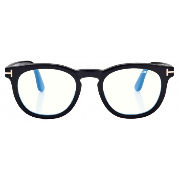 Tom Ford - Blue Block Round Optical Glasses - Black - Optical Glasses - Tom Ford Eyewear